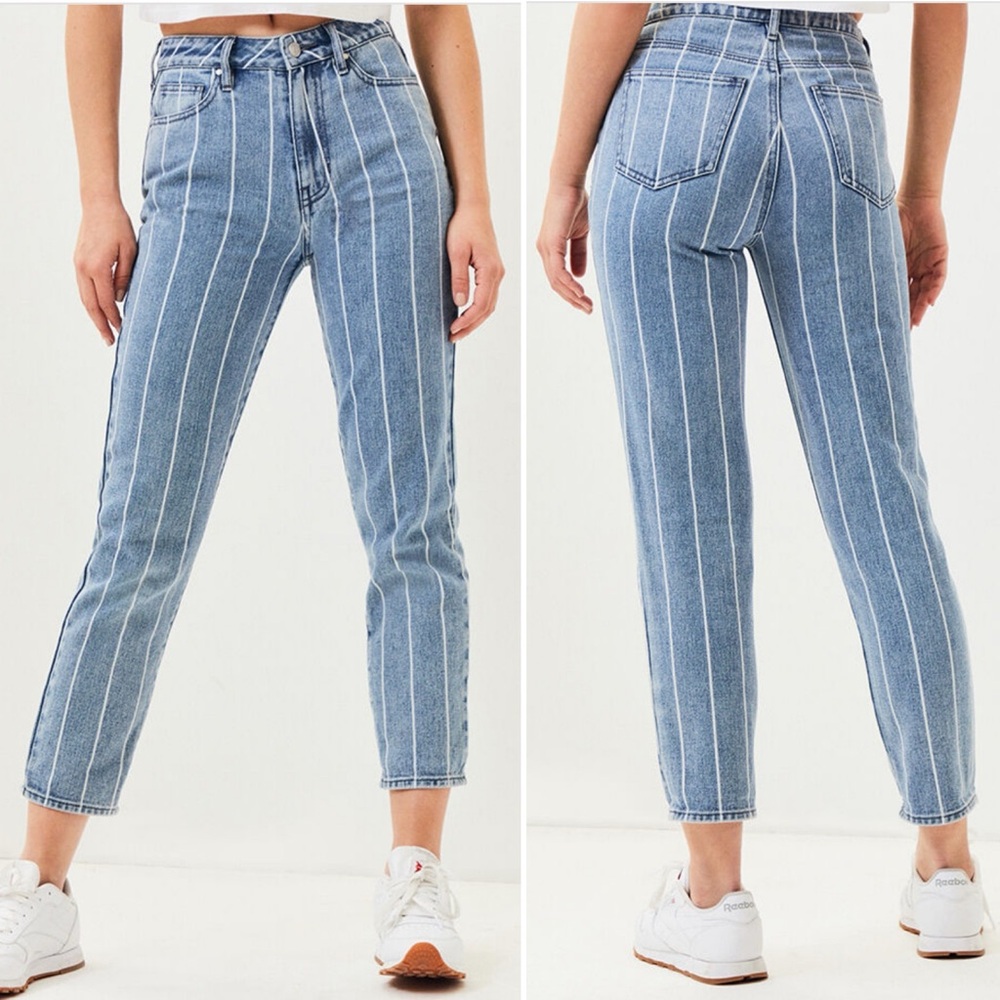 PacSun Window Pane Mom Jeans